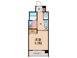 エイペックス京都東山三条(502)の物件間取画像